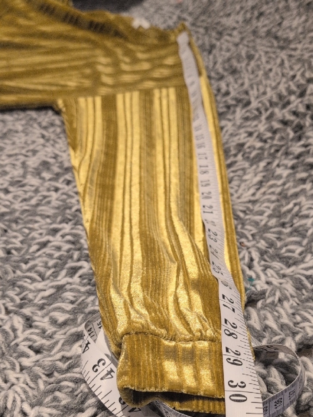 BP Metallic Velvet Crop Top • Golden Festival Statement • Retro Y2K Party Vibes - Picture 6 of 8